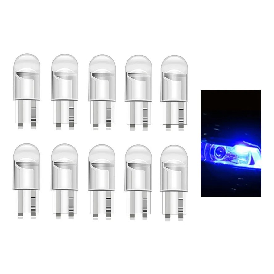 T10 Led Cristal Luz Posición W5w 12v Pack X 10 Unidades T10 Azul