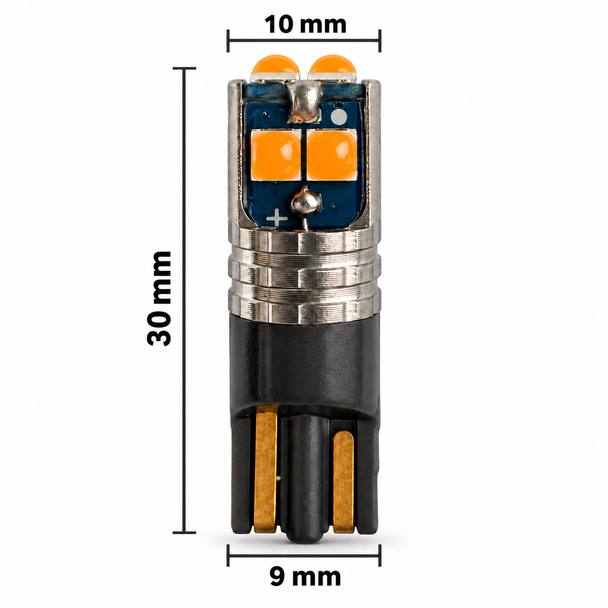 T10 6 CHIP LED AMBAR (W5W)
