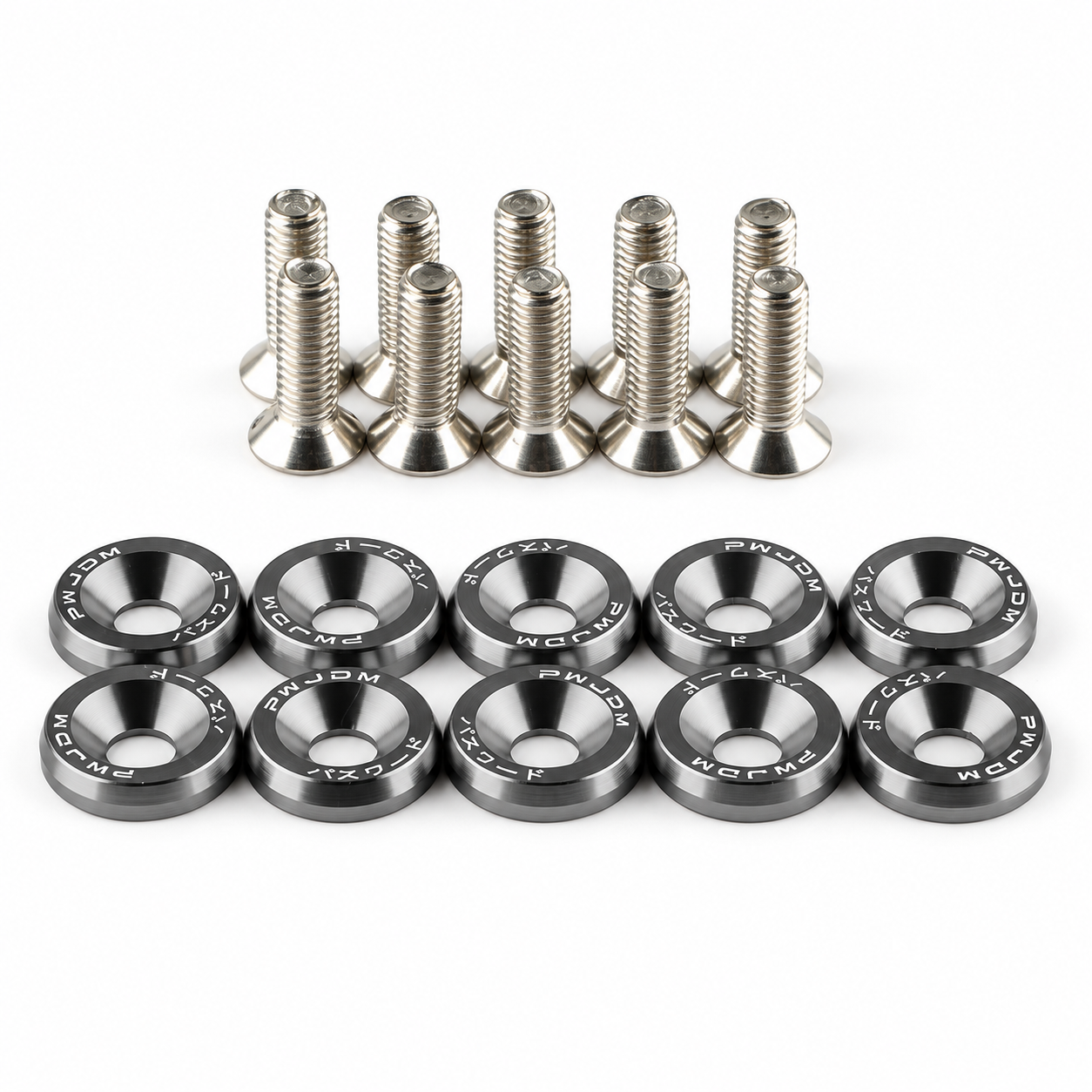 ARANDELAS ANODIZADAS X10 Unid. GRIS PLOMO