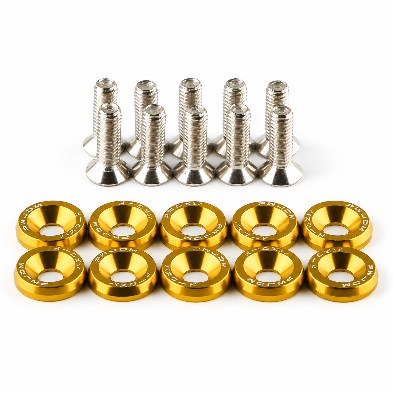 ARANDELAS ANODIZADAS X10 Unid. DORADAS