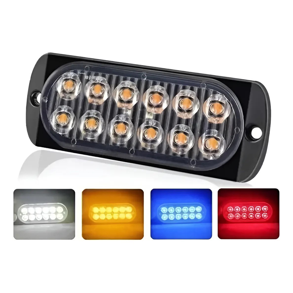 Lámpara Luz Led 12 Smd Strobo Flash Baliza Emergencia 12/24v