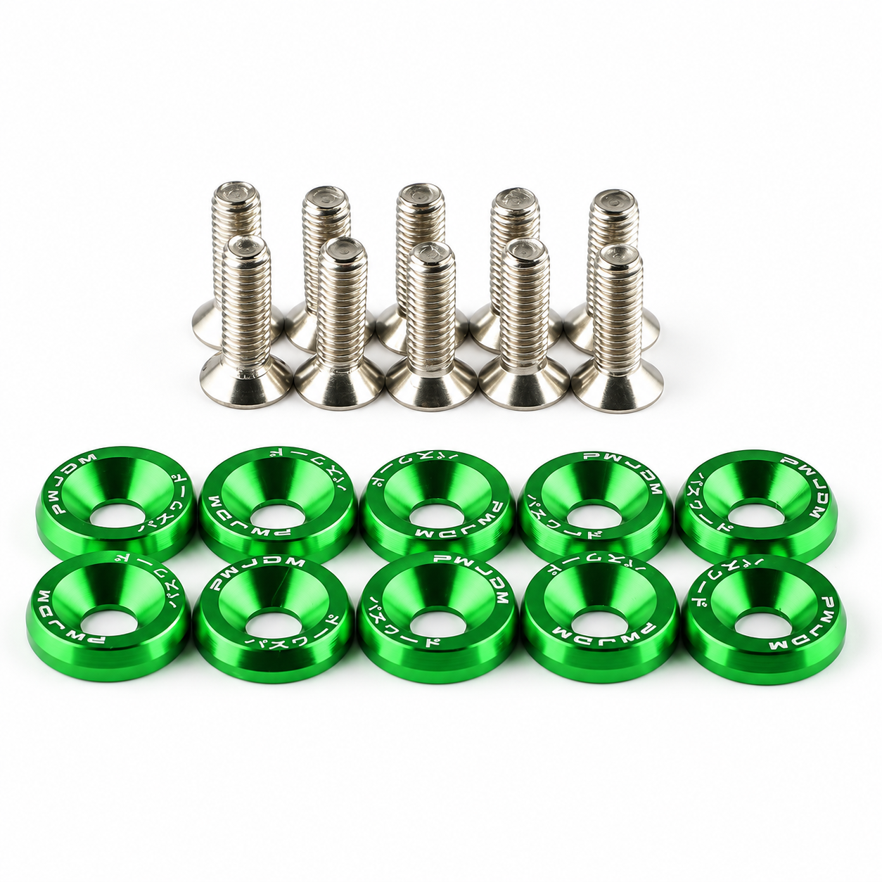 ARANDELAS ANODIZADA X10 unid. VERDE