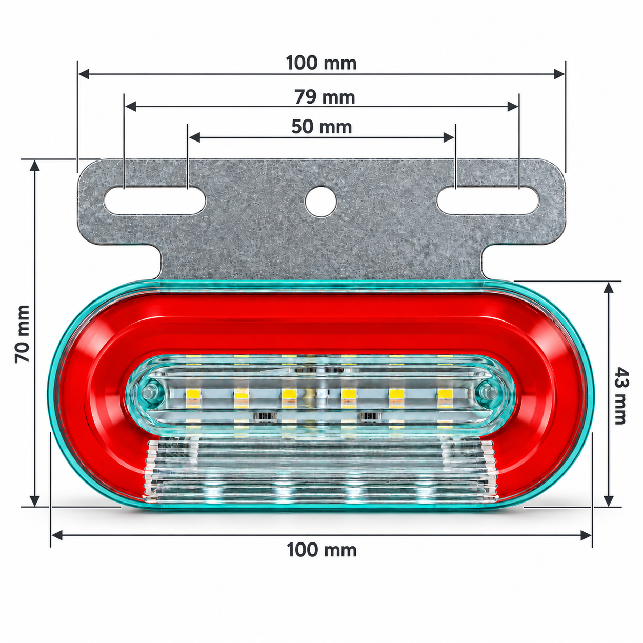 FARO LATERAL 12/24V ROJO