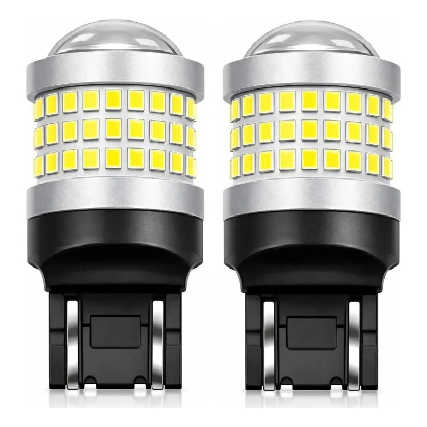 Kit 2 Lámparas Led T20 69 Led Lupa Canbus Premium Diurnas T20 Blanco Frío