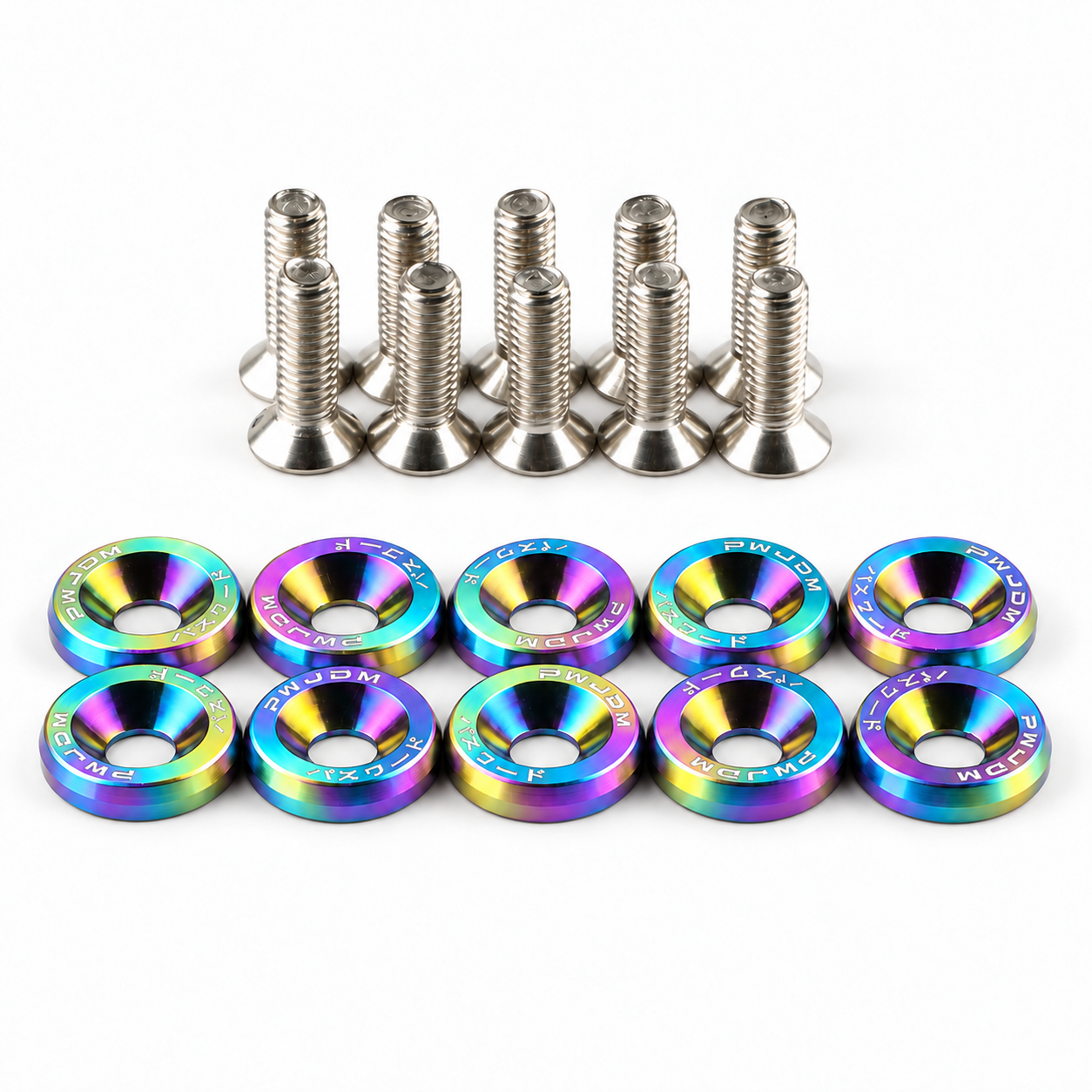 ARANDELAS ANODIZADAS X10 Unid. TORNASOLADAS