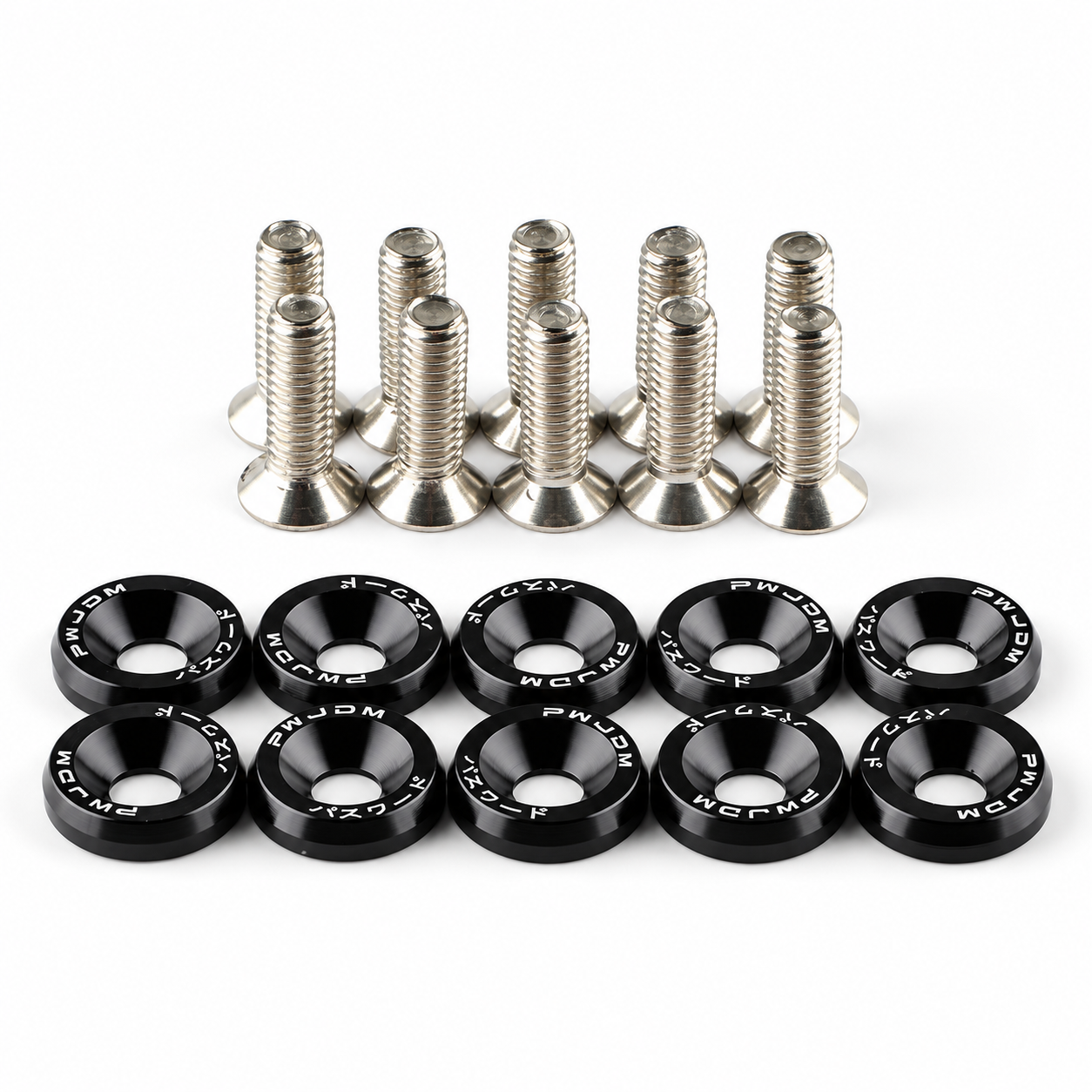 ARANDELAS ANODIZADAS X10 Unid. NEGRA