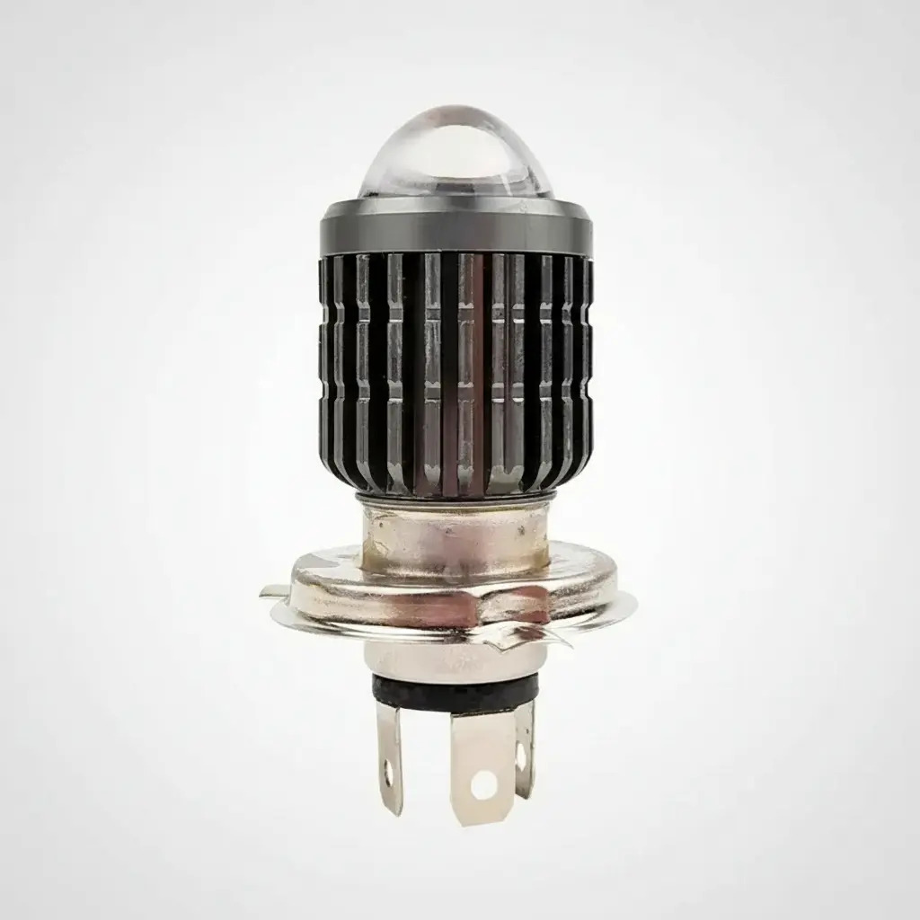 Lámpara Led Lupa Moto H4 Alta Y Baja Led Super Potente H4 Blanco Frío