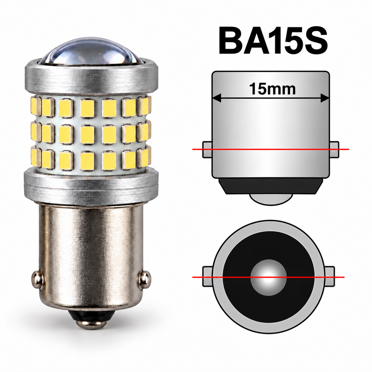 1 POLO 69 LED LUPA BLANCO (BA15S)